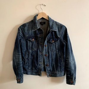 J.Crew indigo dyed denim jacket XS